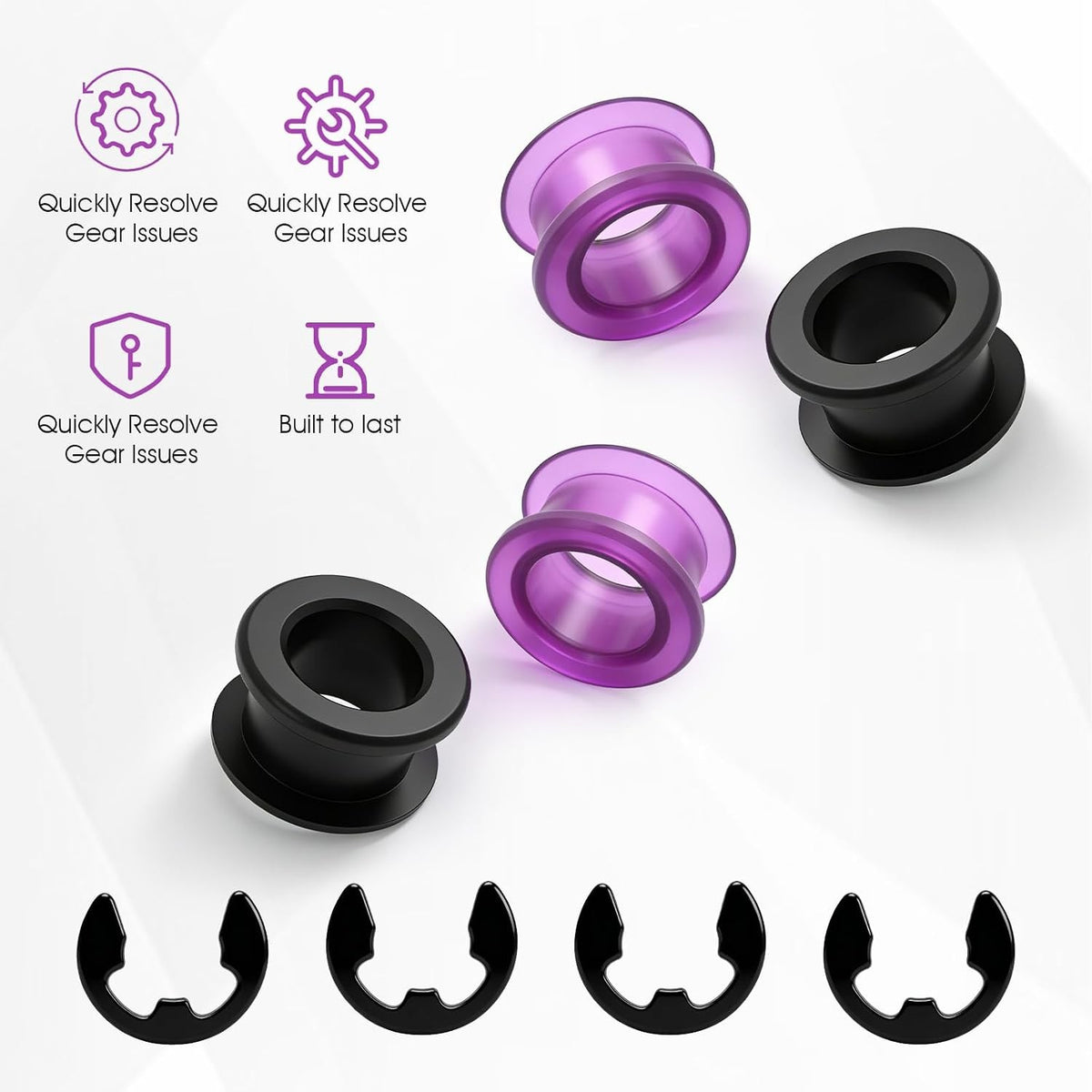 Toyota Shift Cable Bushing Kit with 2 Bushings and Clips - Universal Fit