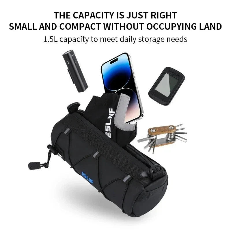 Waterproof Handlebar Bag Bike Front Tube Storage Multifunctional