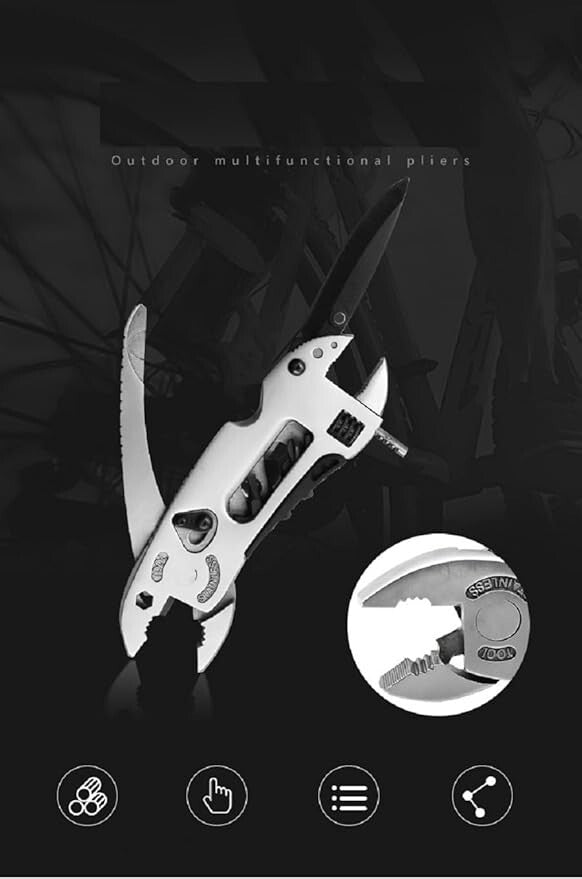 7-in-1 Multi-Tool Wrench Set with Pliers Wire Cutter Screwdrivers