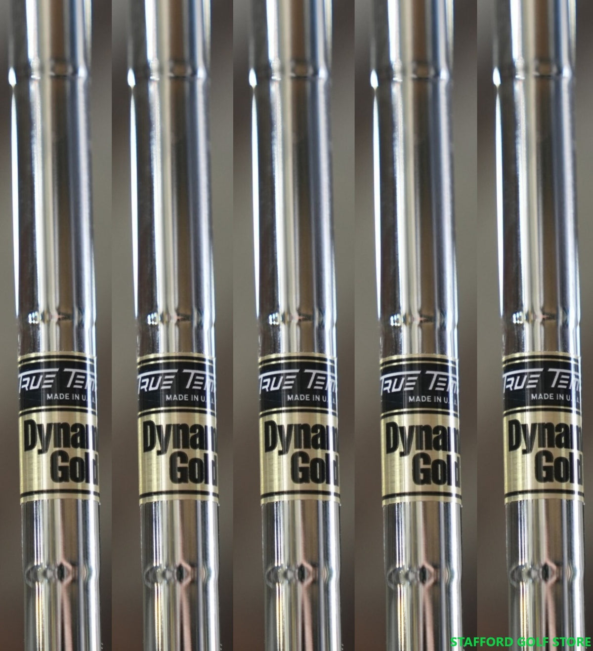 Golf Iron Shaft Set - Steel Dynamic Gold Tapered Shafts for 3-PW & Custom Flex Options