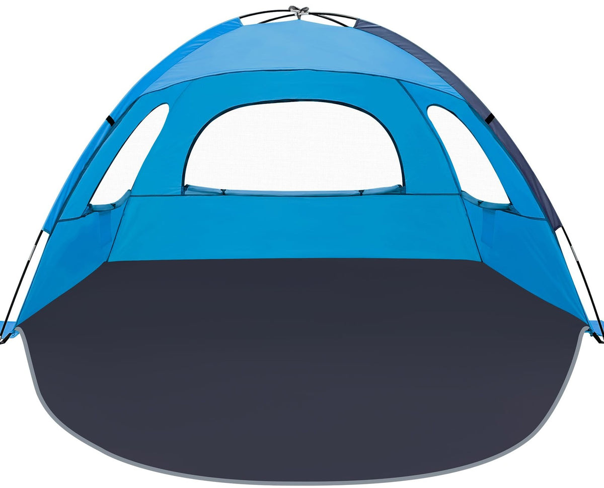 Beach Tent Sun Shade Shelter for 4 People Sky Blue UPF 50+ UV Protection