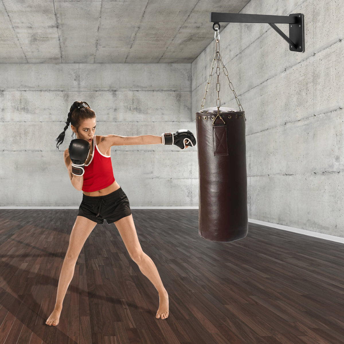 Heavy Duty Wall Mount Punching Bag Bracket for Home Gym Fitness