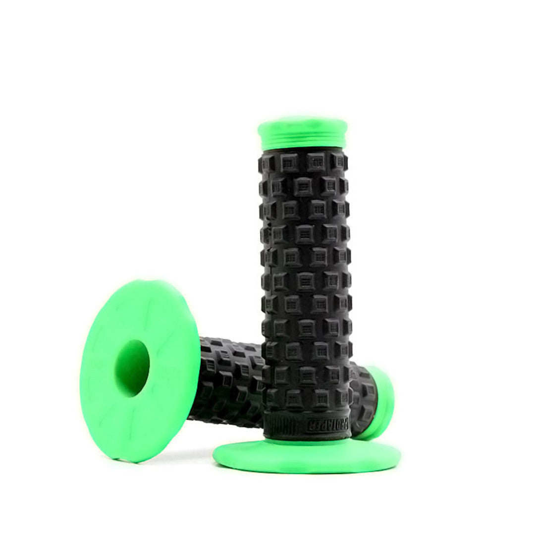 Dirt Bike Motorcycle Handlebar Grips - Pillow Top Style, Textured Rubber, 1 Pair