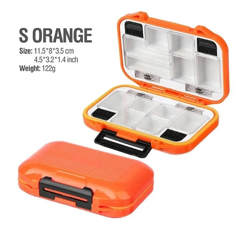 Waterproof Fishing Tackle Box with Compartments 2-Layer Hard Case Storage