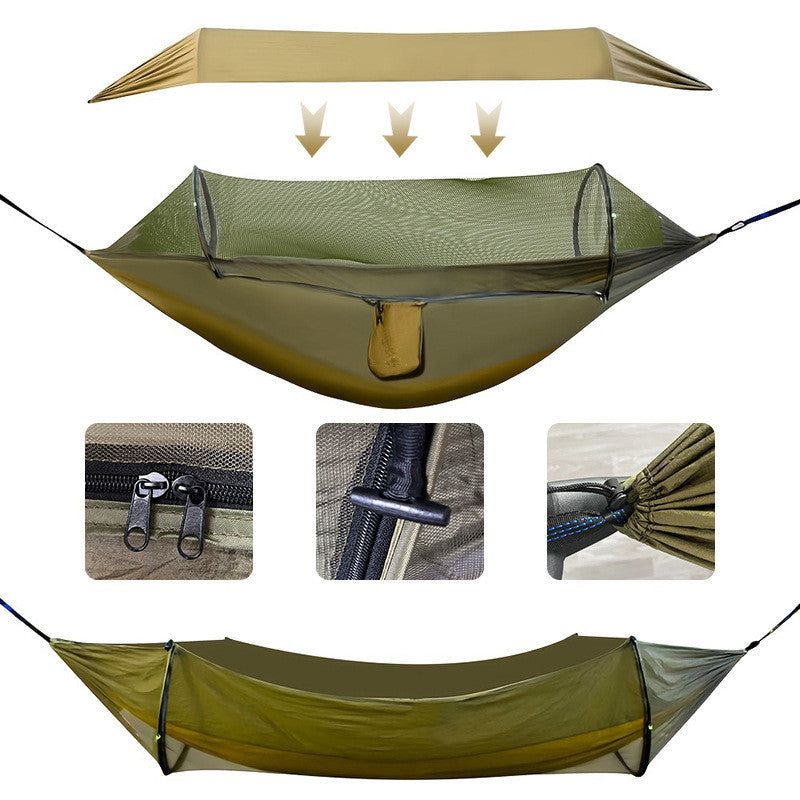 Hammock Tent with Mosquito Net and Rain Fly for Camping and Backpacking