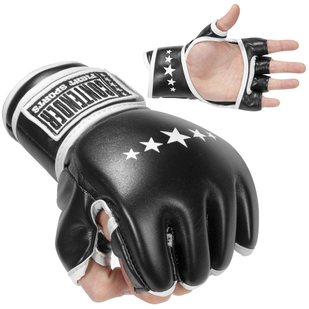 MMA Hybrid Training Gloves - Synthetic Leather, Adjustable Wrist, Lightweight
