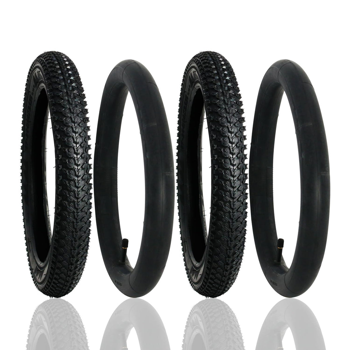 14 Inch Bike Tire and Inner Tube Set for Folding and E-Bikes - Heavy Duty 2 Pack