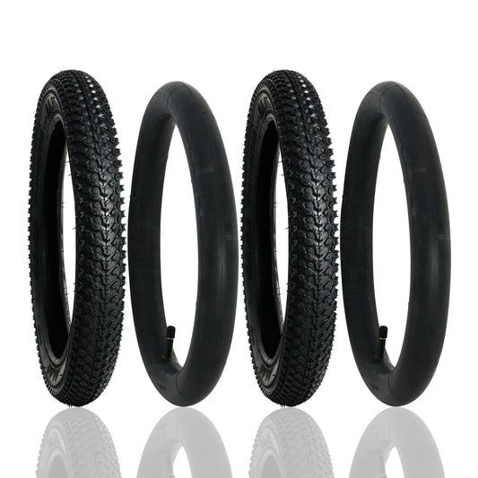 14 Inch Bike Tire and Inner Tube Set for Folding and E-Bikes - Heavy Duty 2 Pack