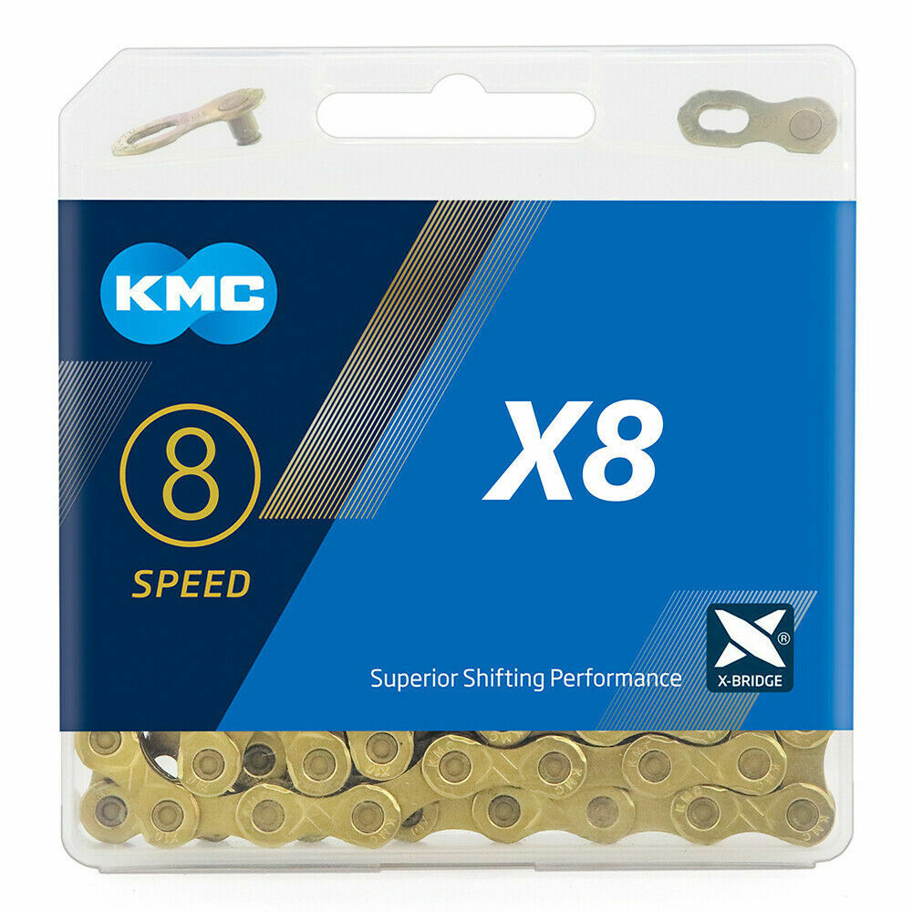 KMC X8 Bicycle Chain - 6/7/8 Speed MTB & Road Bike Chain, 116 Links