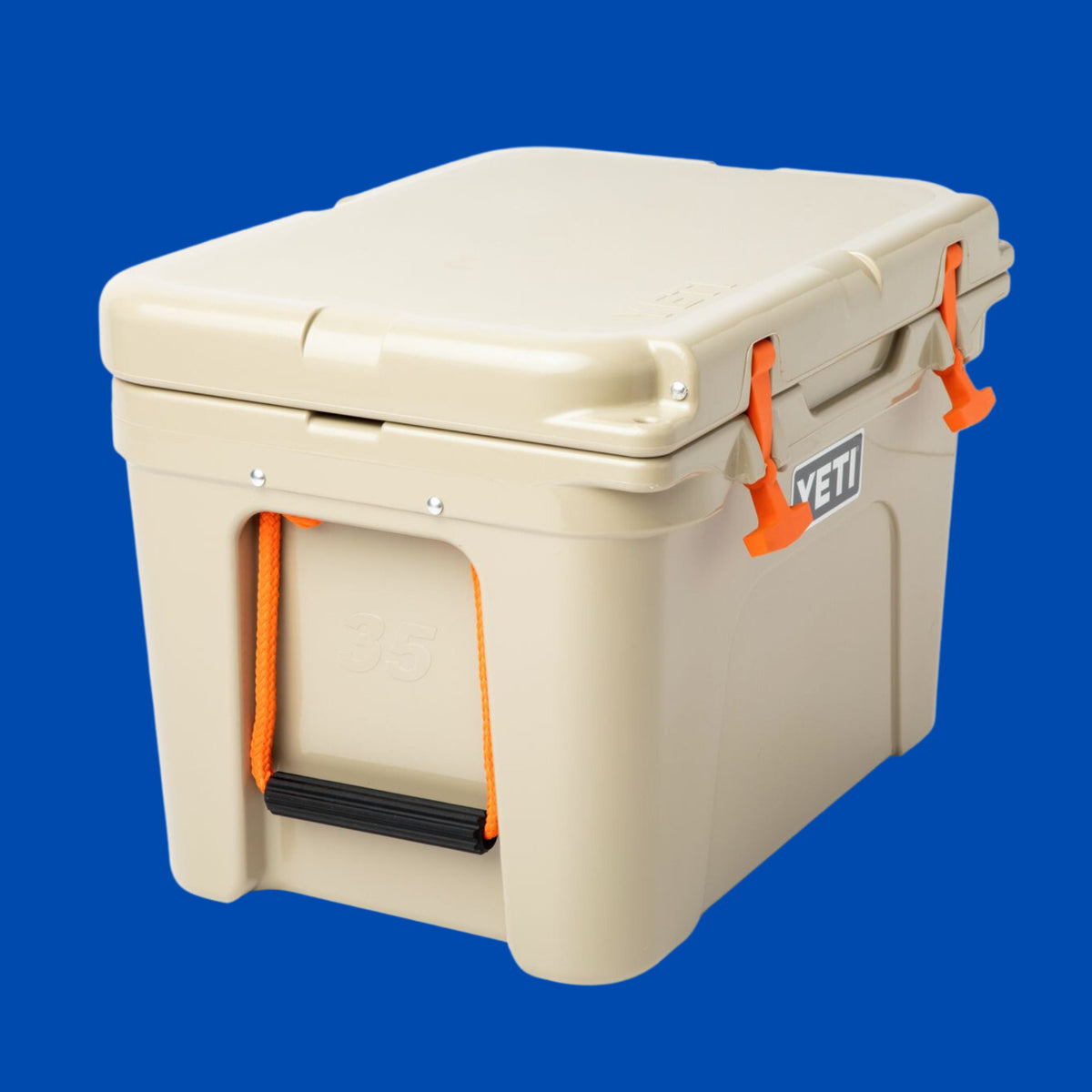 Rubber Latch Kit with Rope Handles for YETI & RTIC Coolers - Blaze Orange