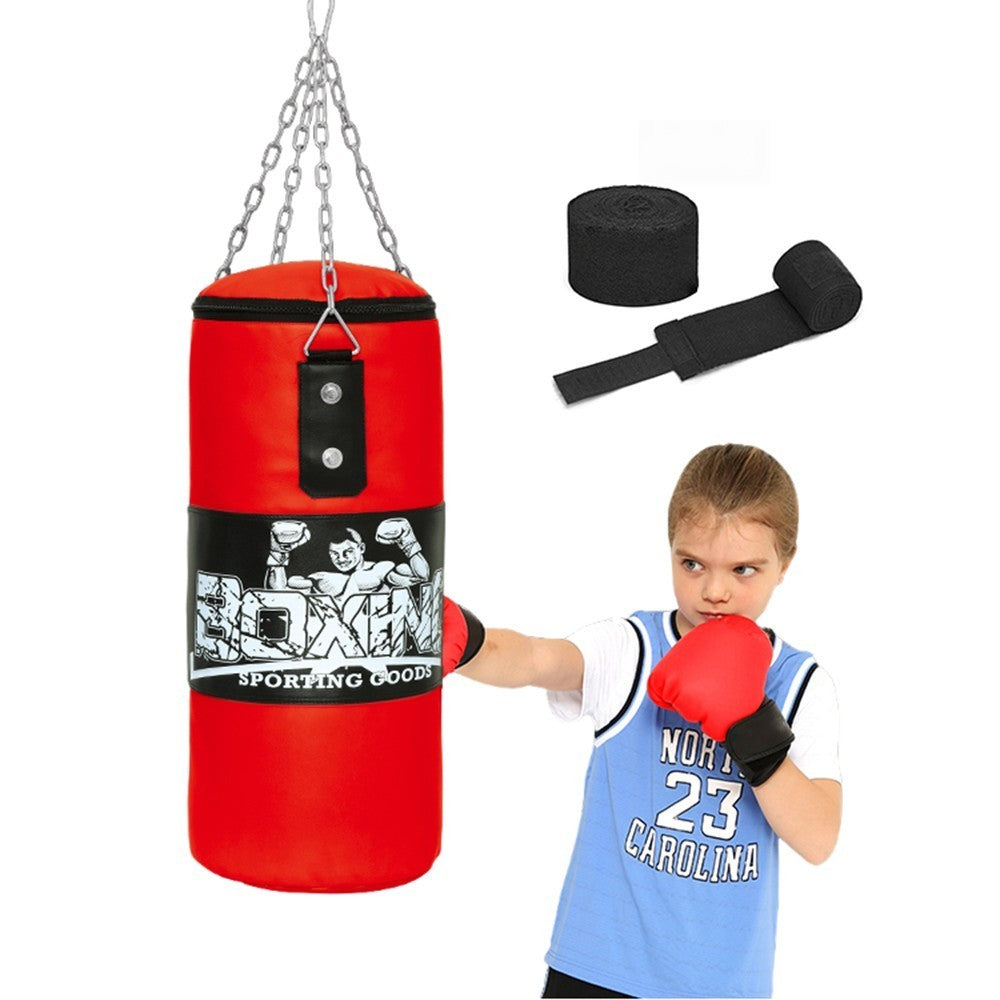 Boxing MMA Training Gloves Set with Chain and Heavy Duty Punching Bag