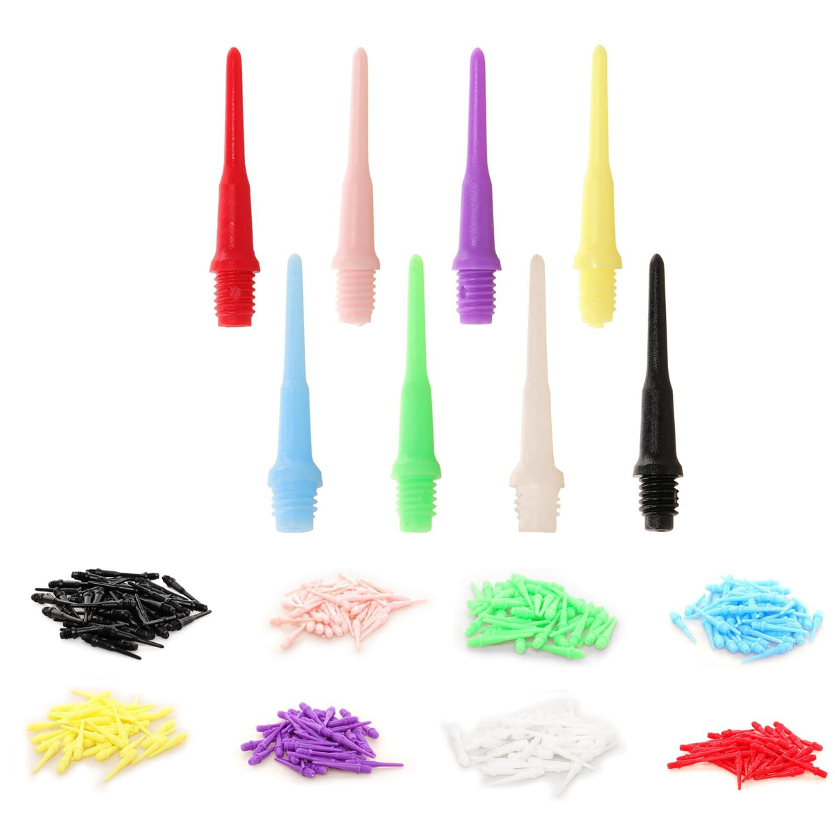 Multicolor Thread Soft Tip Dart Points – 80 Pcs Replacement Tips 2BA