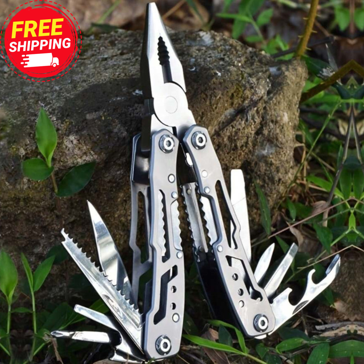 14-in-1 Mini Multi Tool Pliers Keychain Camping EDC Stainless Steel