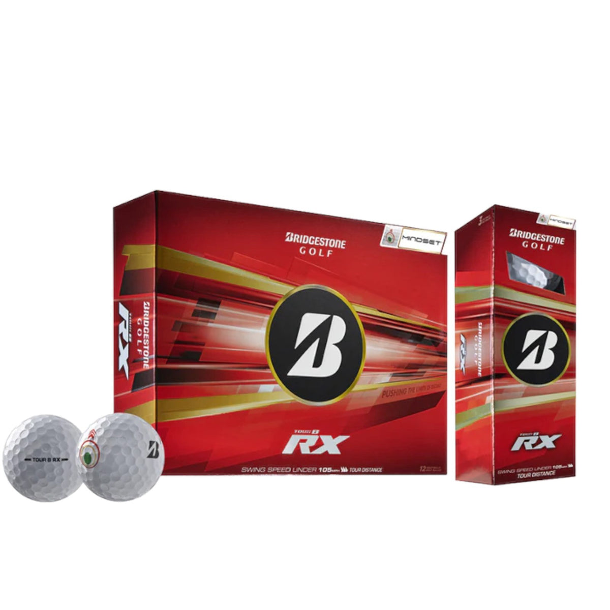 Bridgestone 2026 Tour B RX White Golf Balls Dozen - Distance & Control