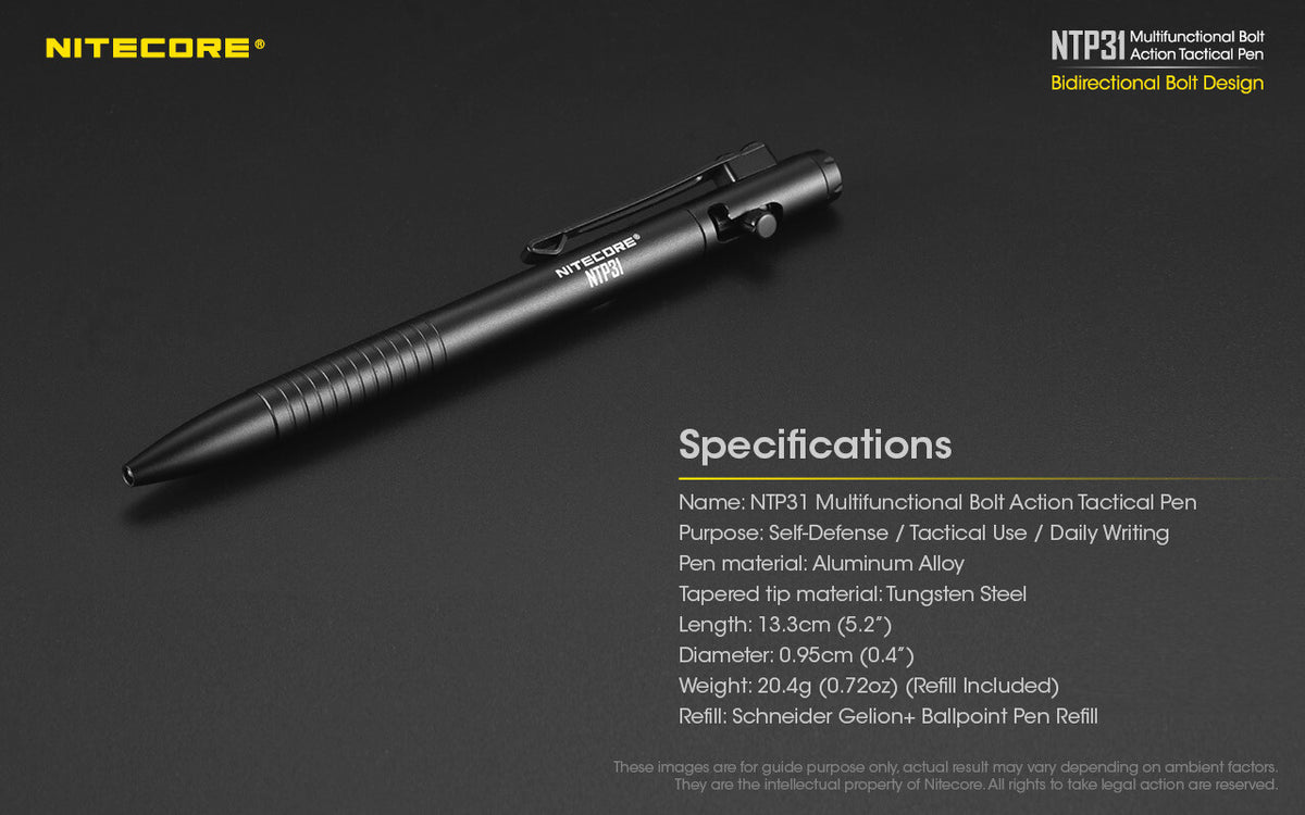 Tactical Pen with Tungsten Tip & Emergency Window Breaker - EDC Self Defense Tool