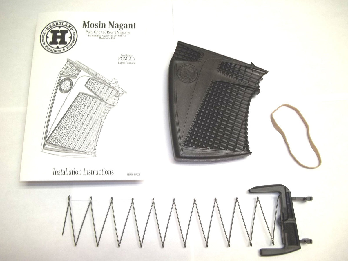 Mosin Nagant 10 Round Magazine Extension & Grip - Easy Install, Made in USA