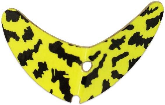 Fishing Spinner Blade 1.5 Inch Chartreuse Black Tiger 5 Pack