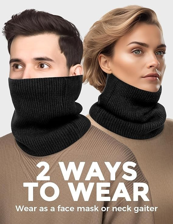 Winter Neck Gaiter Warmer Scarf for Men Women Fleece Neck Warmer