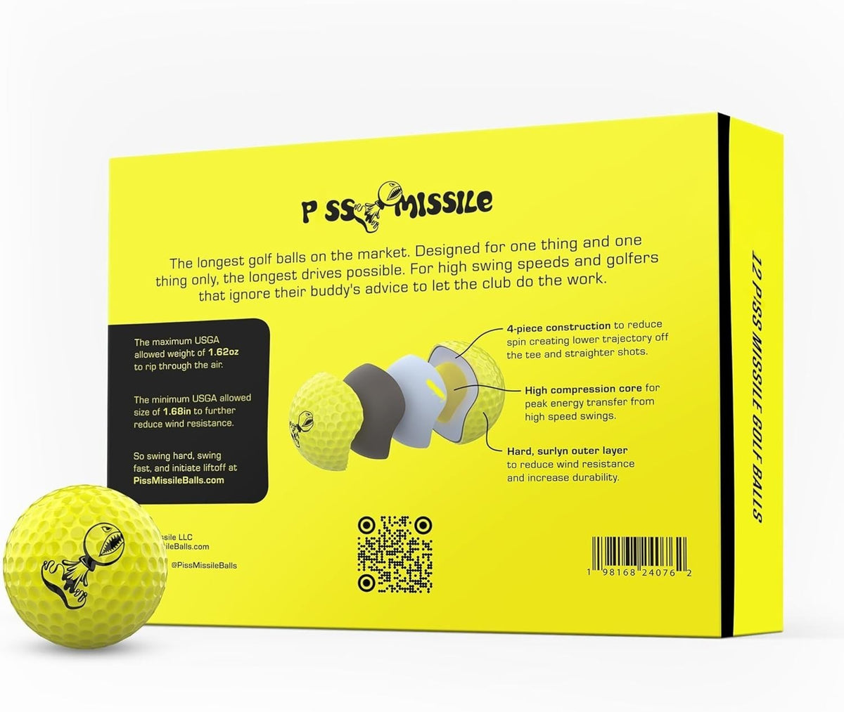 Golf Balls - 4-Piece High-Performance Distance Balls for All Skill Levels