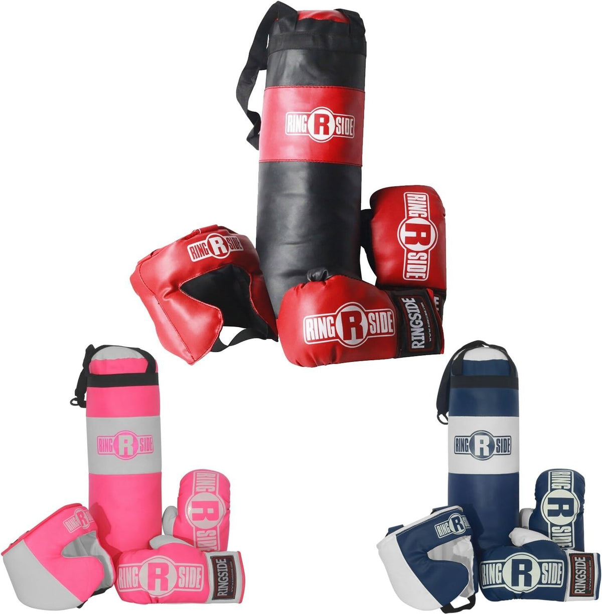 Kids Boxing Training Set with Gloves Headgear & Heavy Bag - Ages 2-5