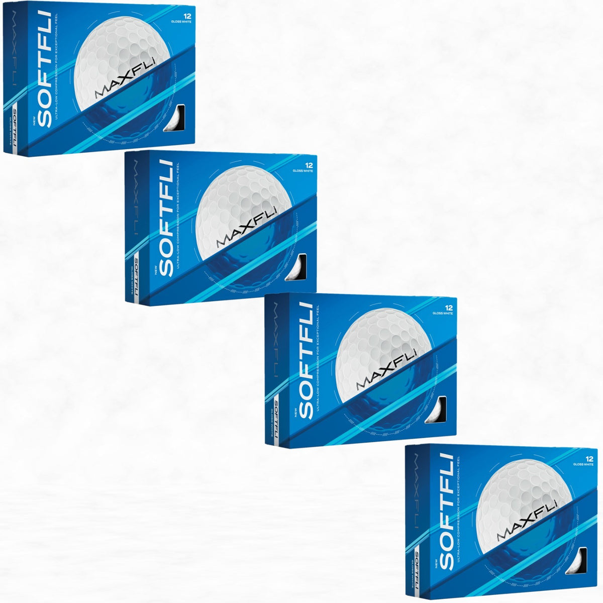 Maxfli SoftFli Golf Balls 48 Pack - Ultra-Soft, Long Distance, White