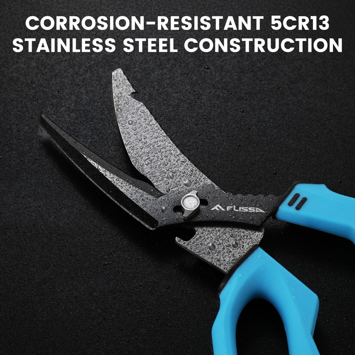 10-Inch Stainless Steel Detachable Fishing Scissors with Fish Scaler & Multi-Tool