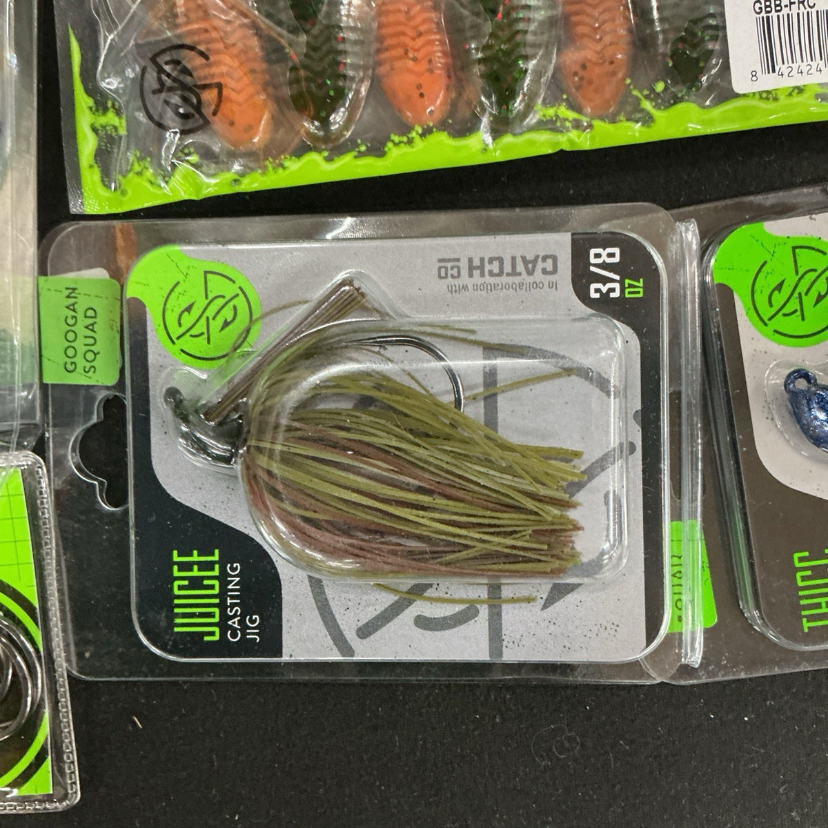 12-Pack Fishing Lure Set with Hard, Soft Plastics, Jigs & Hooks
