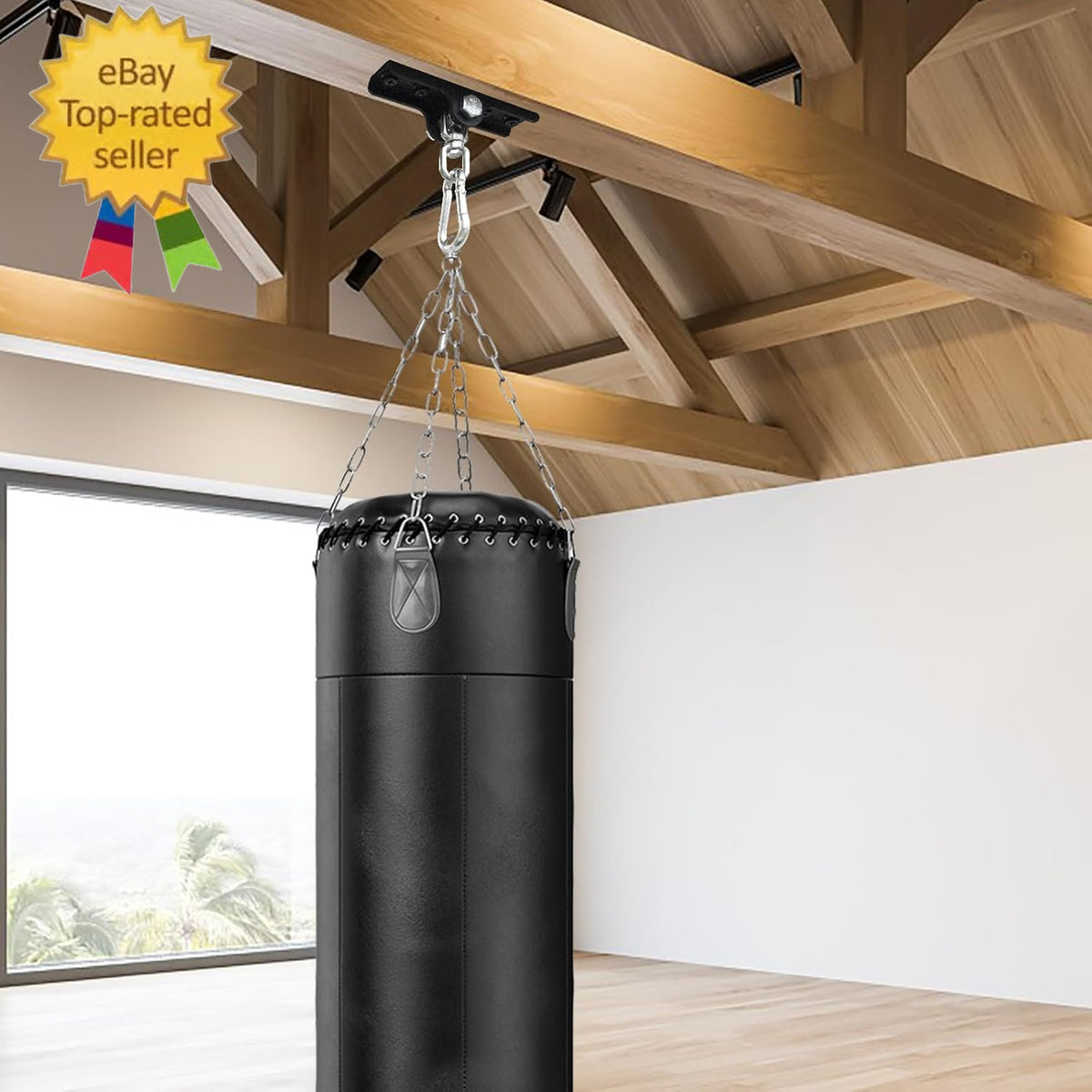 Heavy Boxing Bag Hanger for Wall & Ceiling - 360° Swivel Mount Bracket