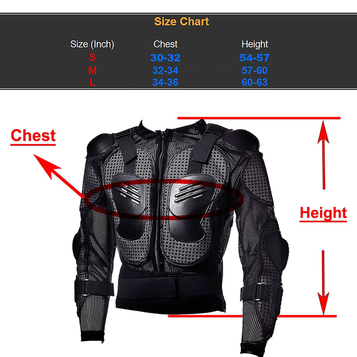 Youth Motorcycle Body Armor Set with Knee Guards - Adjustable & Lightweight
