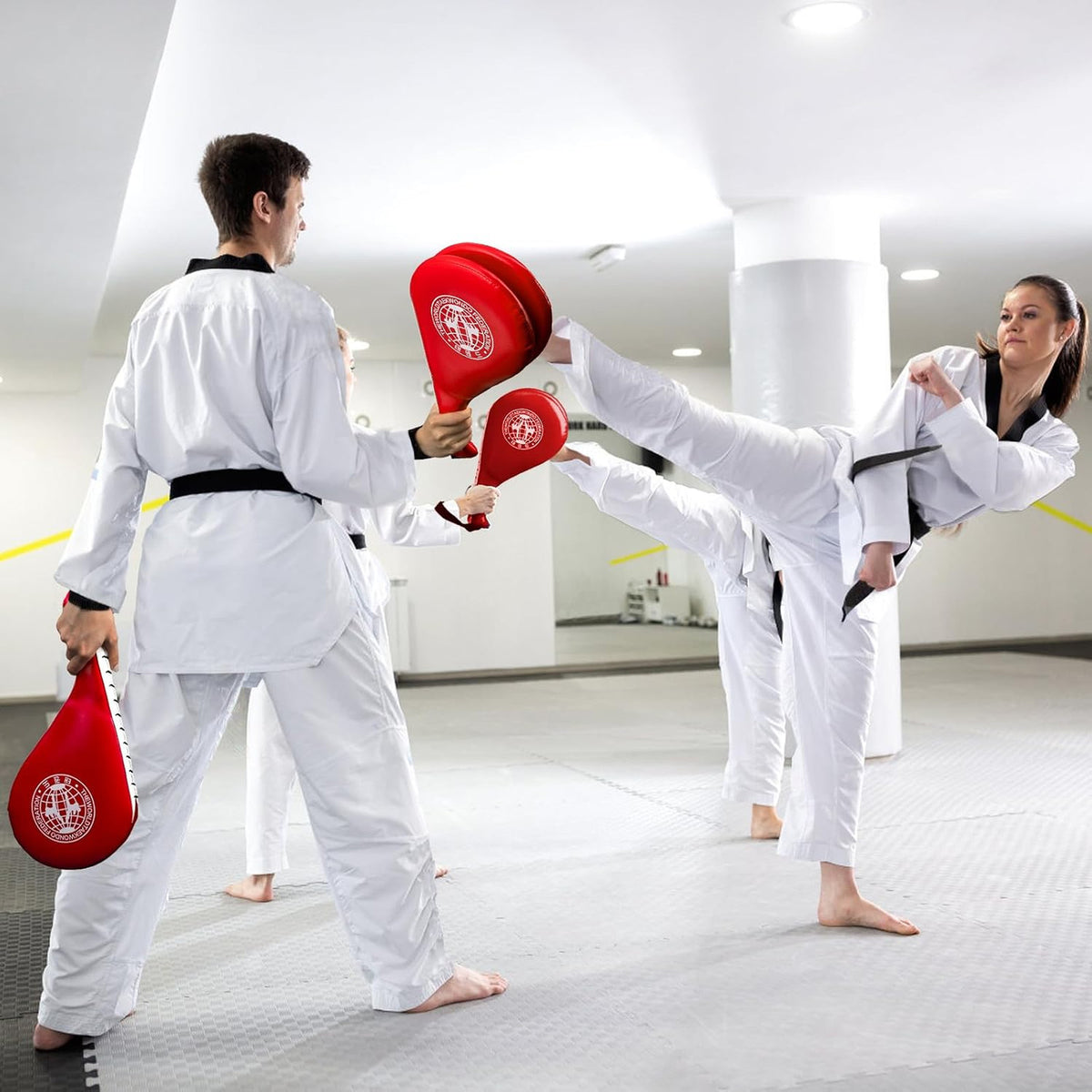 Martial Arts Kick Pads for Taekwondo & Karate - Durable Strike Targets (2 Pack)