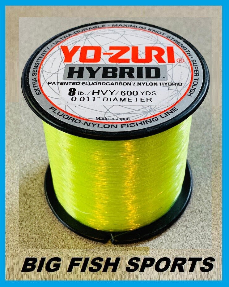 Fluorocarbon Fishing Line 8lb 600yd High Visibility Yellow Co-Polymer