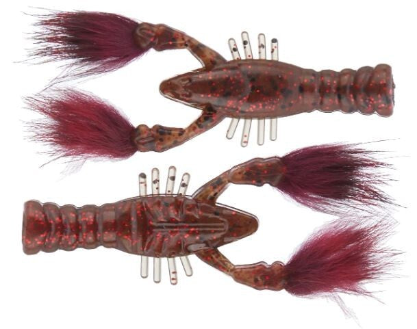 Soft Plastic Craw Baits for Fishing - 3-Inch 4-Pack Multi-Color Variety