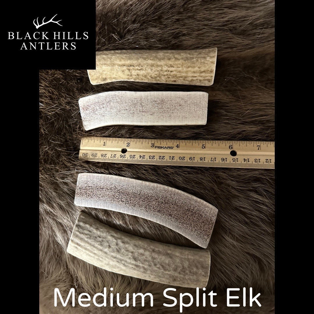 Split Elk Antler Dog Chews - Medium Pack for Small to Large Dogs