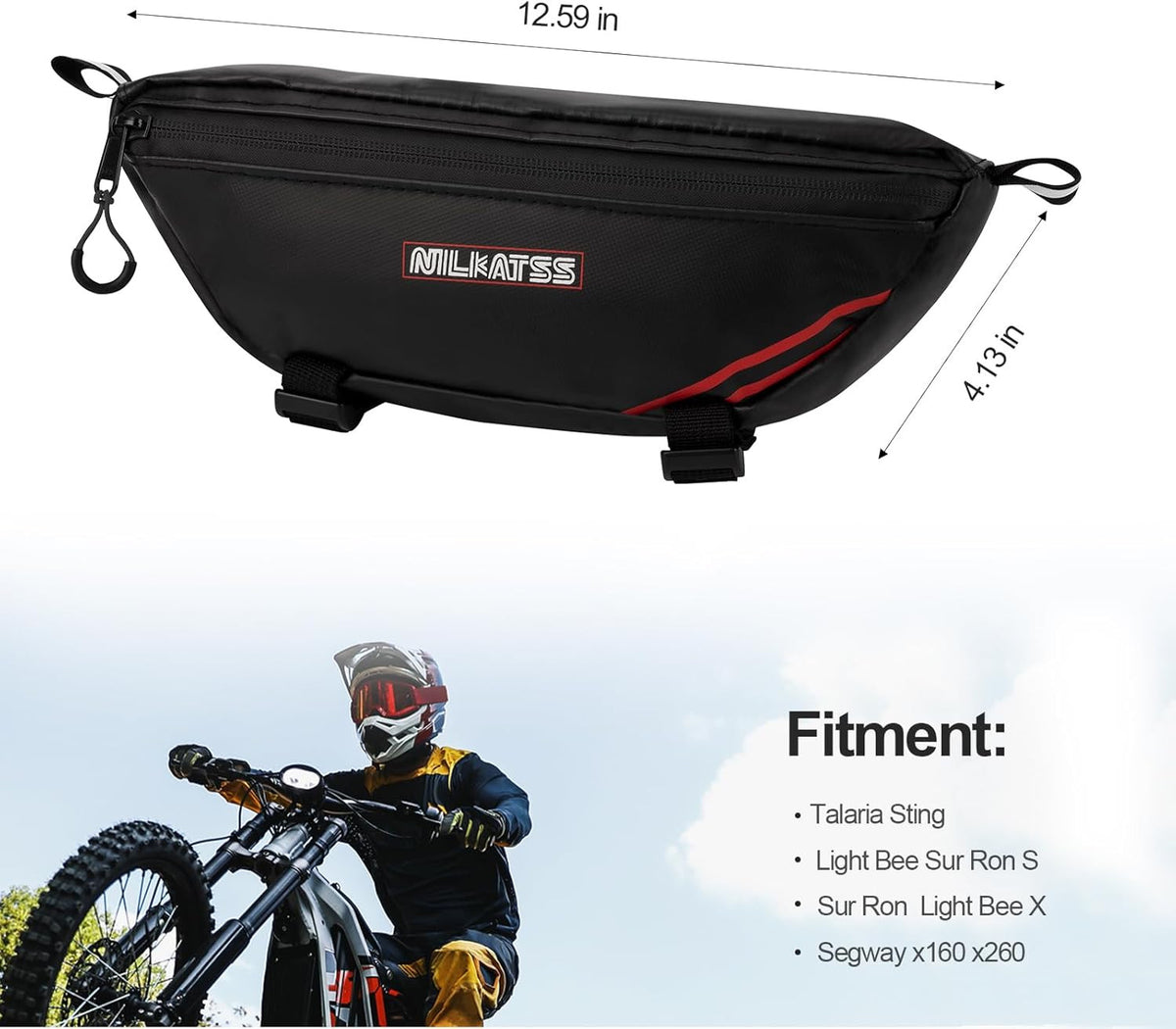 Waterproof Handlebar Bag for Dirt Bikes & Motorcycles - Durable Bike Tool Storage