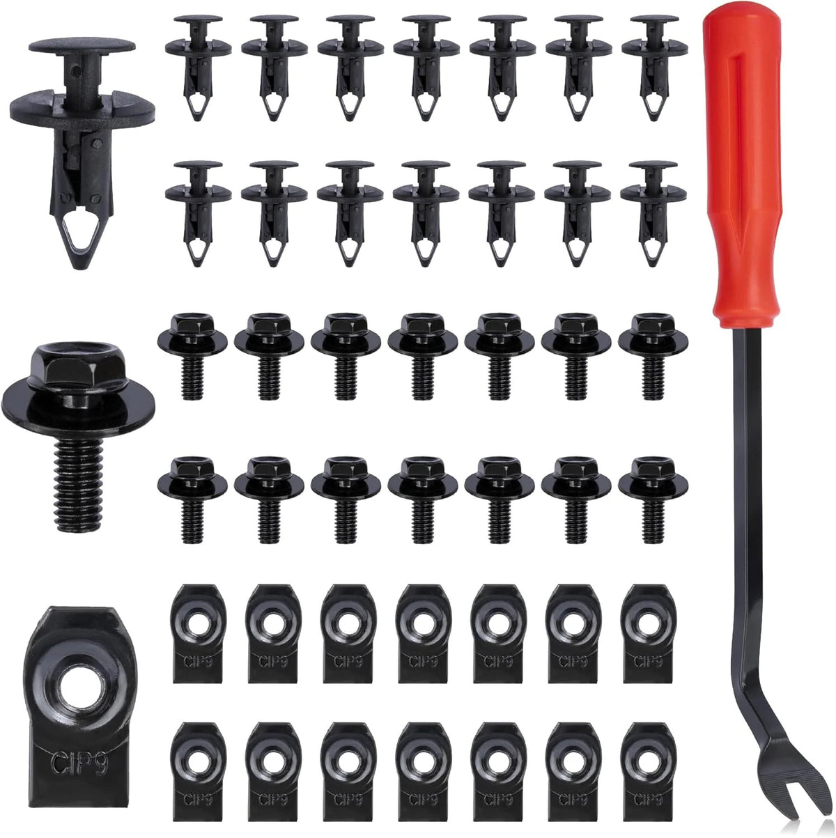45PCS Vehicle Body Fastener Set for Engine Splash Shields & Bumpers