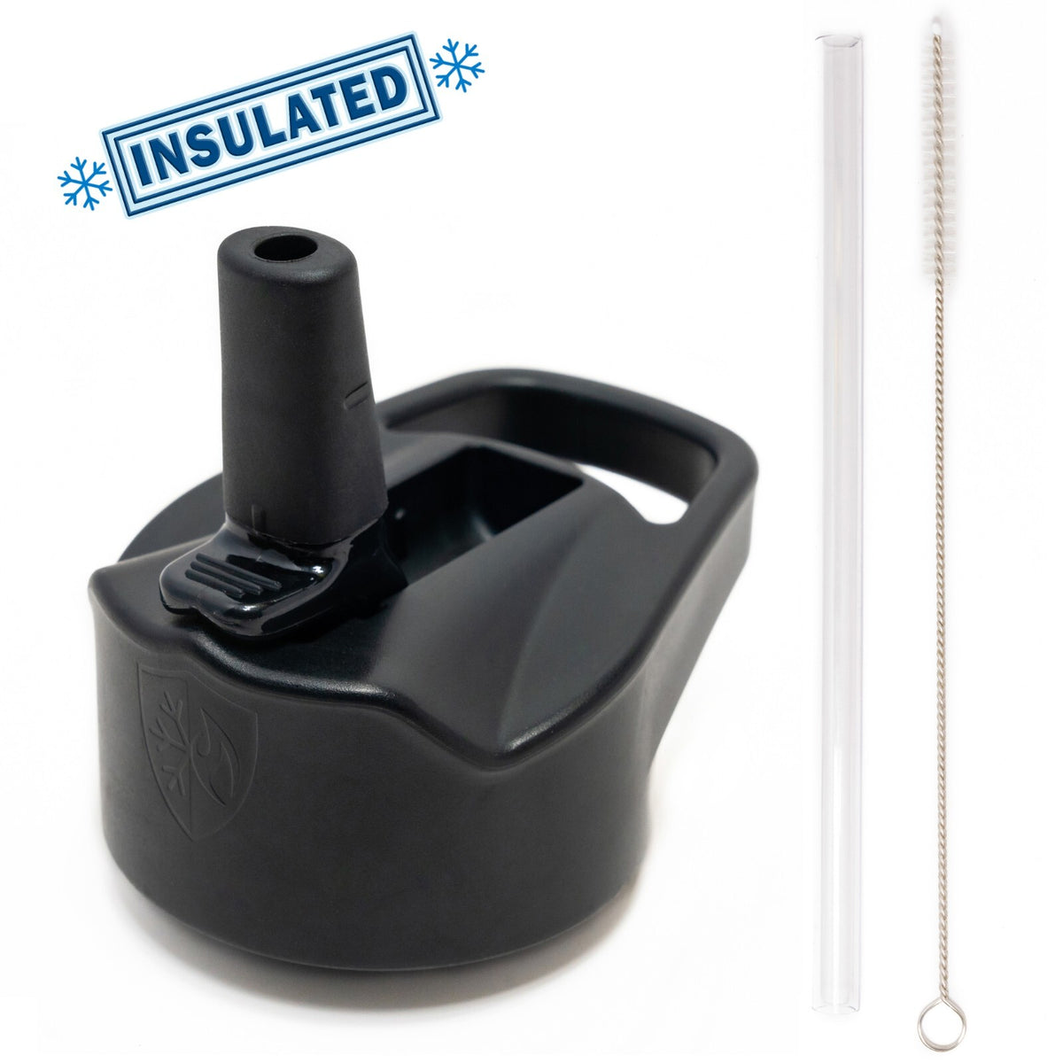 Insulated Wide Mouth Straw Lid for 32oz & 40oz Water Bottles - Fits Hydro Flask & More