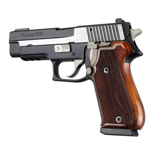 Pistol Grip for SIG P220 DA/SA with Checkered Wood & Slotted Screws
