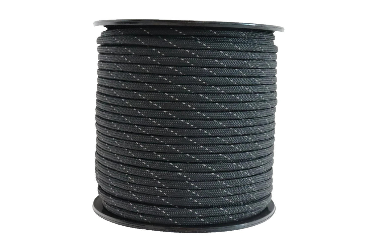 Reflective Paracord Rope 200ft 4mm, Strong Nylon Camping & Outdoor Cord