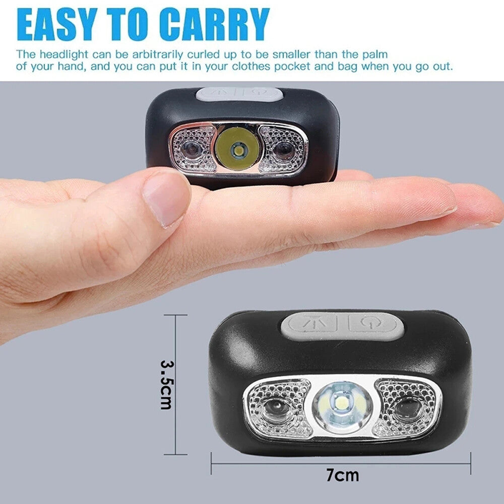 Rechargeable Waterproof LED Headlamp for Outdoor Activities - 500 Lumens