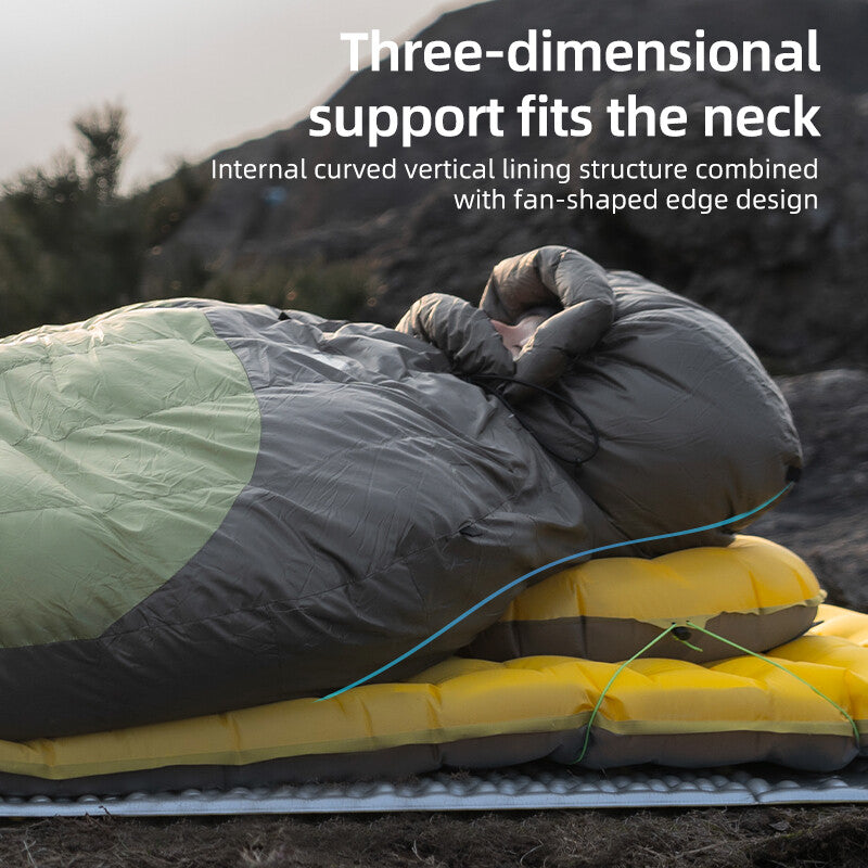 Lightweight Inflatable Camping Pillow with Neck Support - Compact & Waterproof