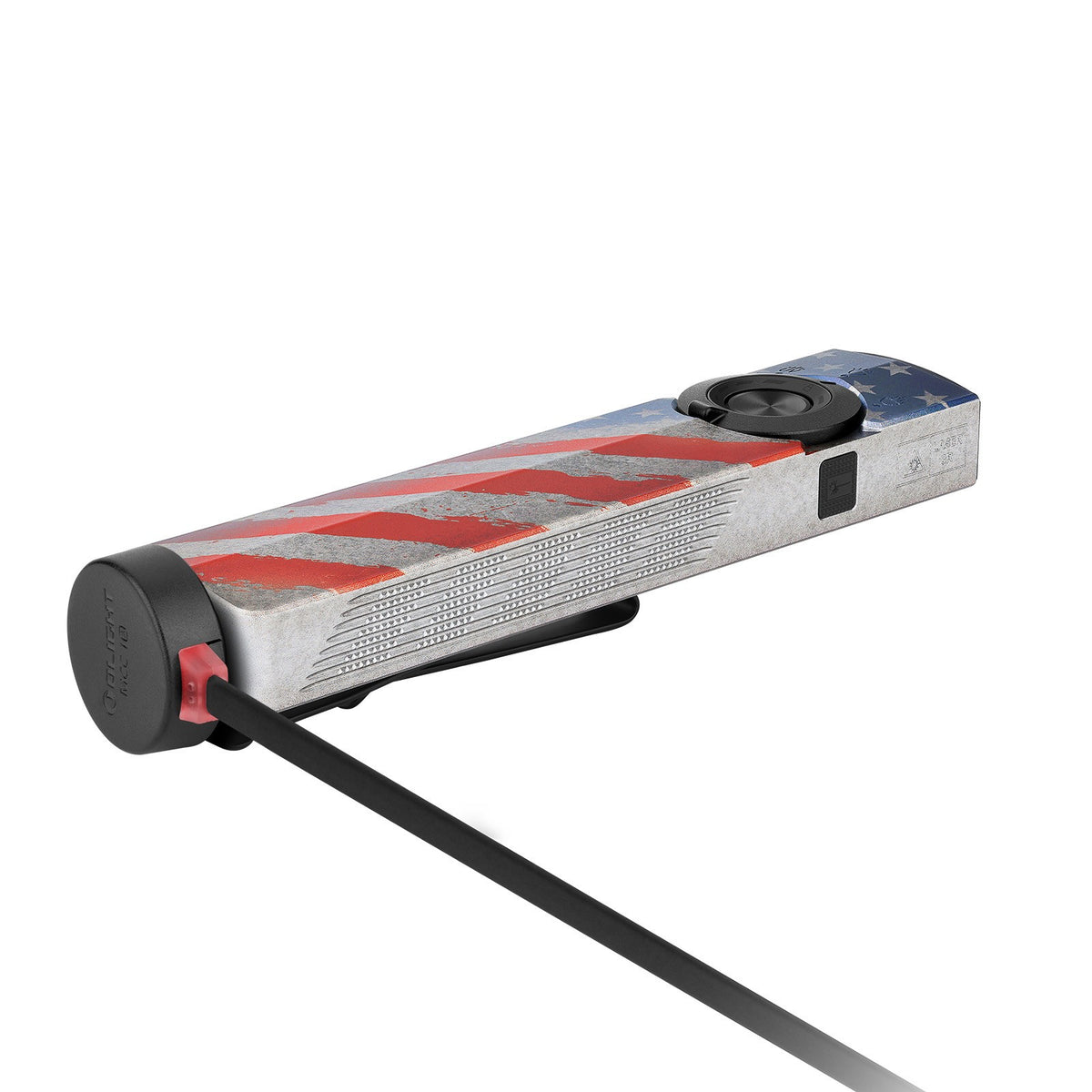 High-Lumen Dual-Switch Tactical Flashlights with UV & Laser - Stars & Stripes Edition