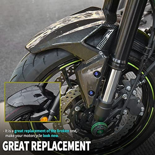 Carbon Fiber Look Front Fender Mudguard for Kawasaki Z900 2017-2024 Motorcycle Splash Guard