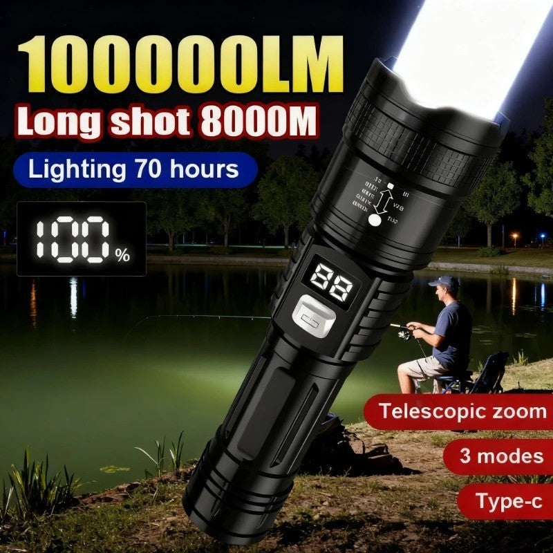 Super Bright Rechargeable LED Tactical Flashlight with Waterproof Body - Multiple Models