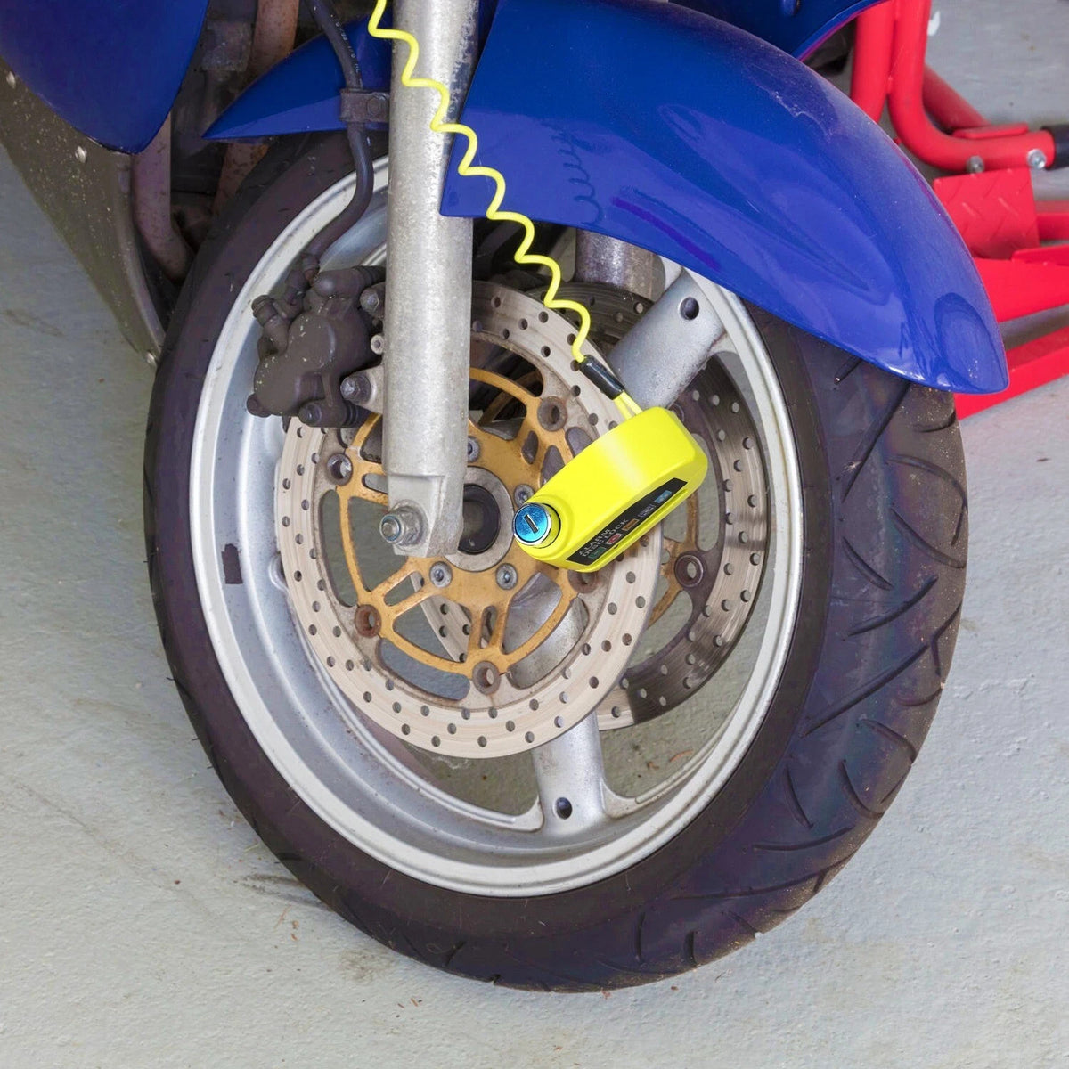 Waterproof Motorcycle Disc Brake Lock with Alarm and Reminder Cable