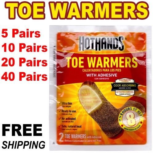 HotHands Toe Warmers with Adhesive - Natural, Odorless, Up to 8 Hours Heat