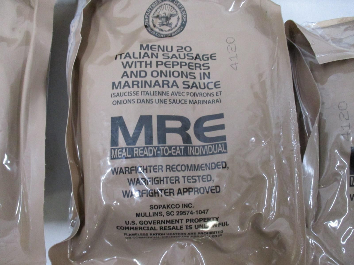Genuine US Military MRE Meal - Ready-to-Eat, Shelf-Stable, Multiple Flavors