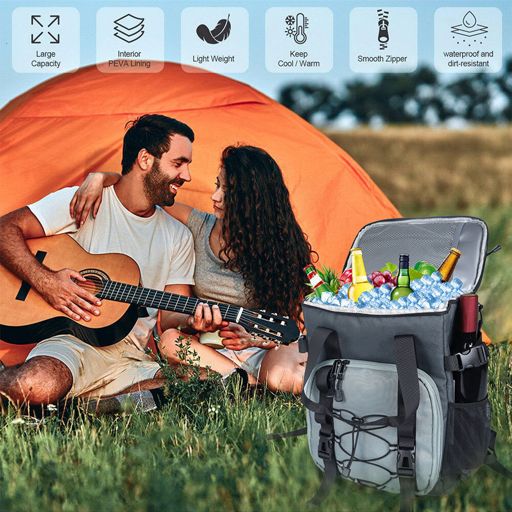 Insulated Leakproof Backpack Cooler for Picnic Beach Travel Outdoor 20L