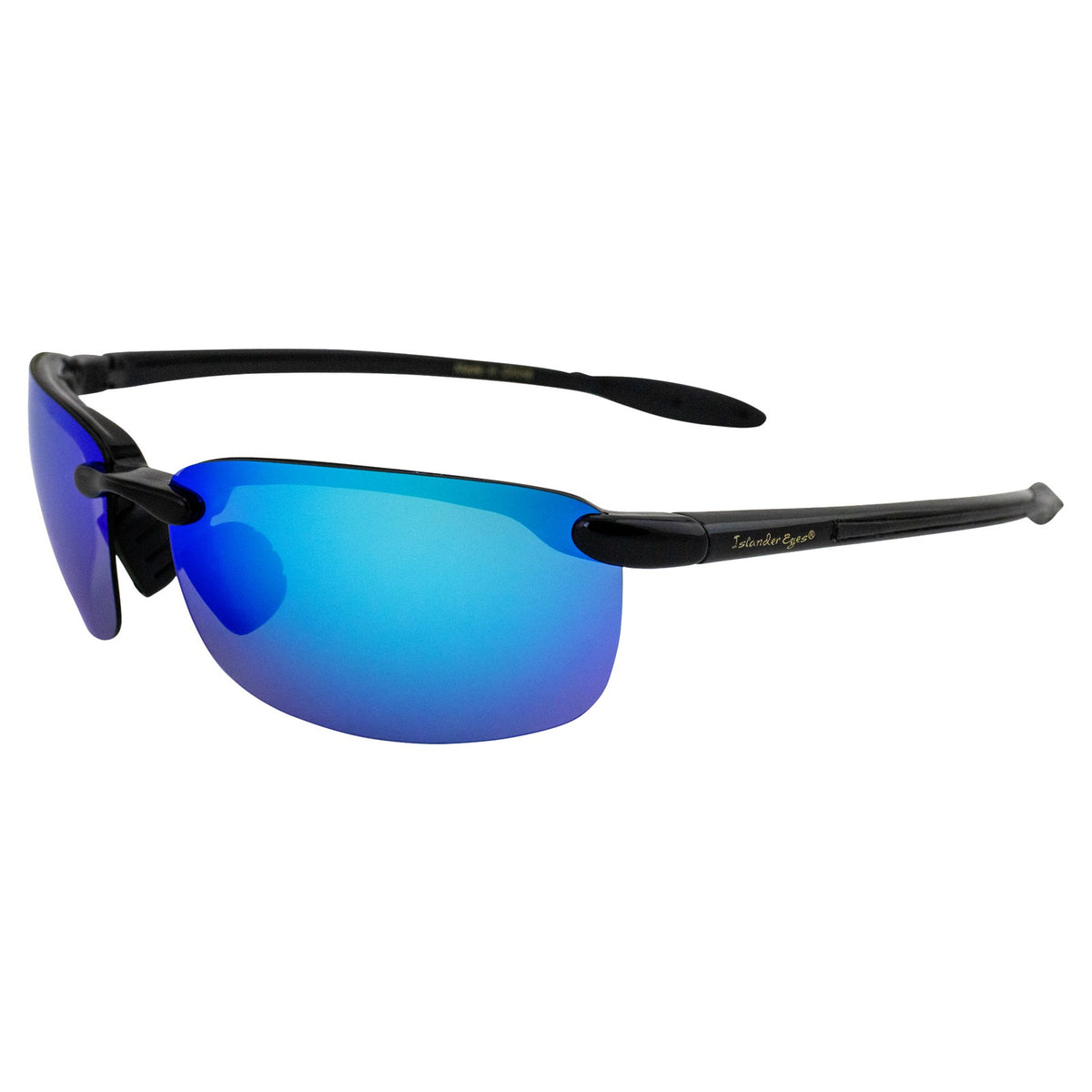 Polarized Rimless Sunglasses with Blue Mirror Lenses - Unisex Outdoor Sports