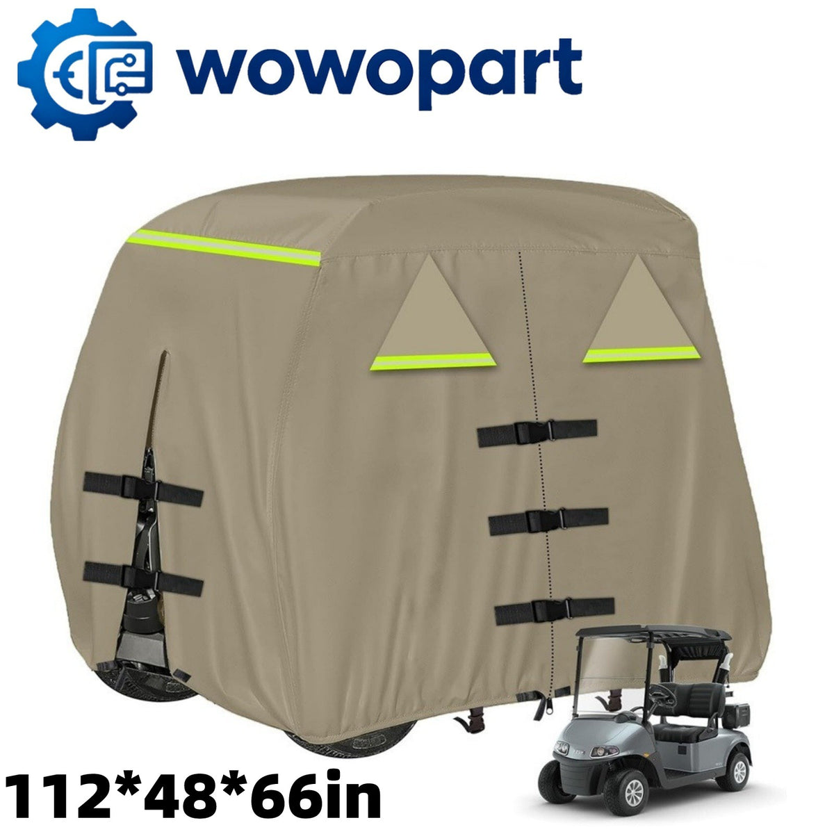 Waterproof Golf Cart Cover for 4 Passenger Club Car - All-Weather Protection