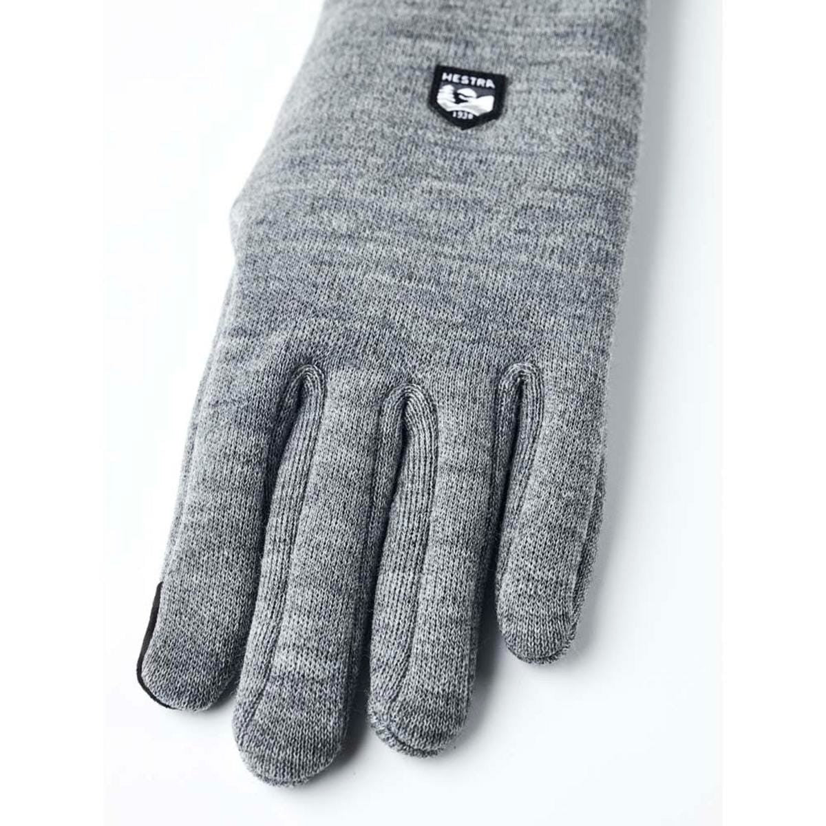 Active Merino Wool Liner Gloves for Cold Weather - Gray, Small